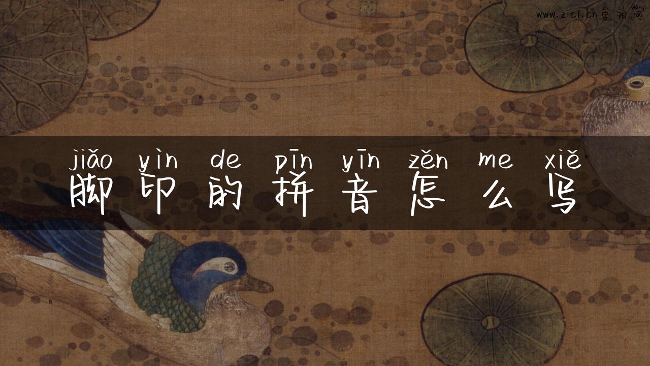 脚印的拼音怎么写