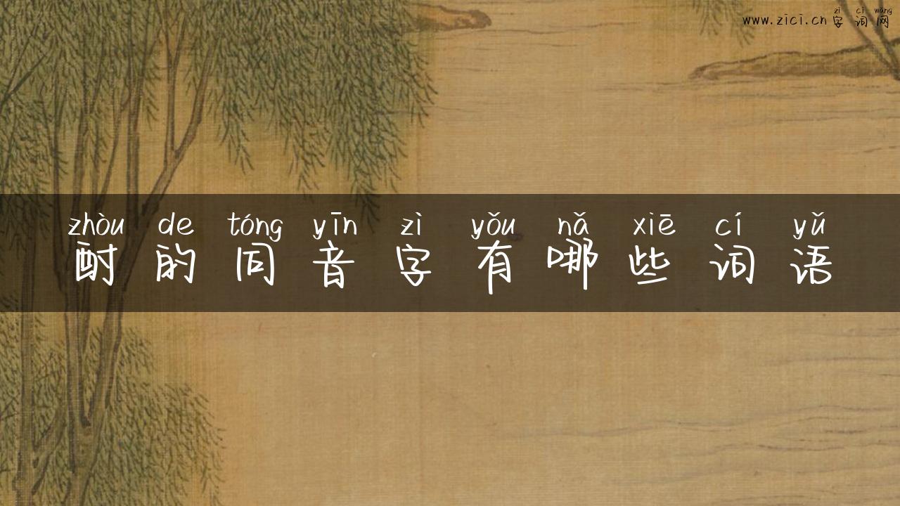 酎的同音字有哪些词语