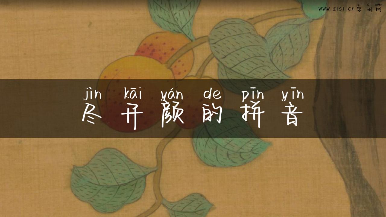 尽开颜的拼音