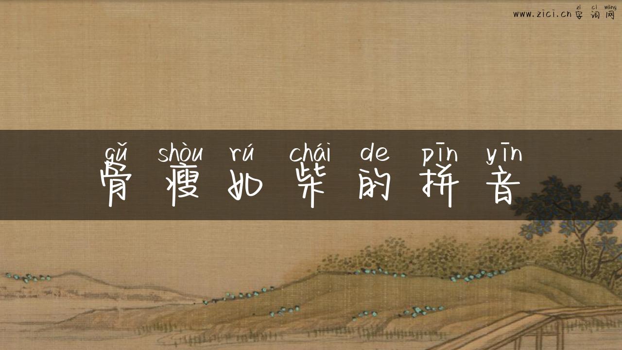 骨瘦如柴的拼音