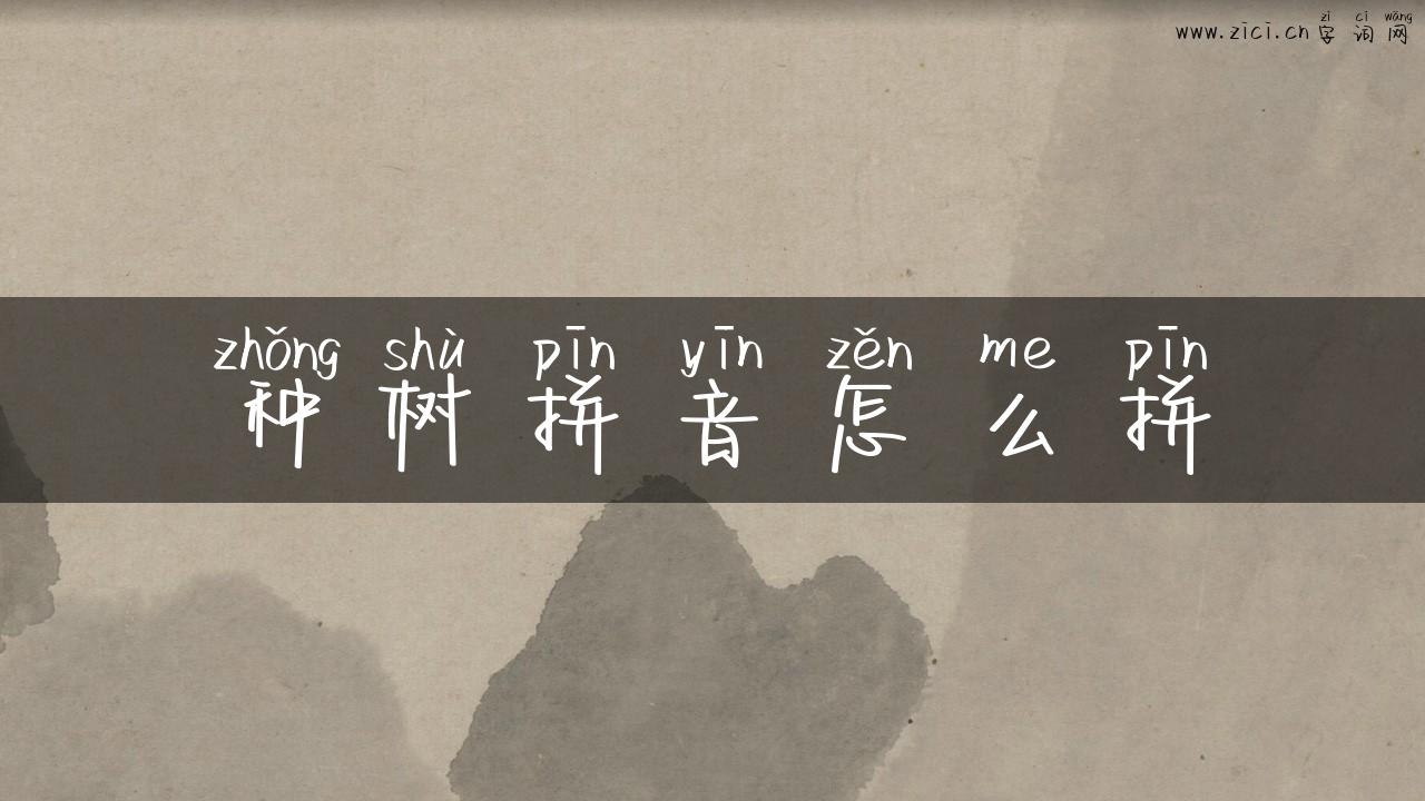 种树拼音怎么拼