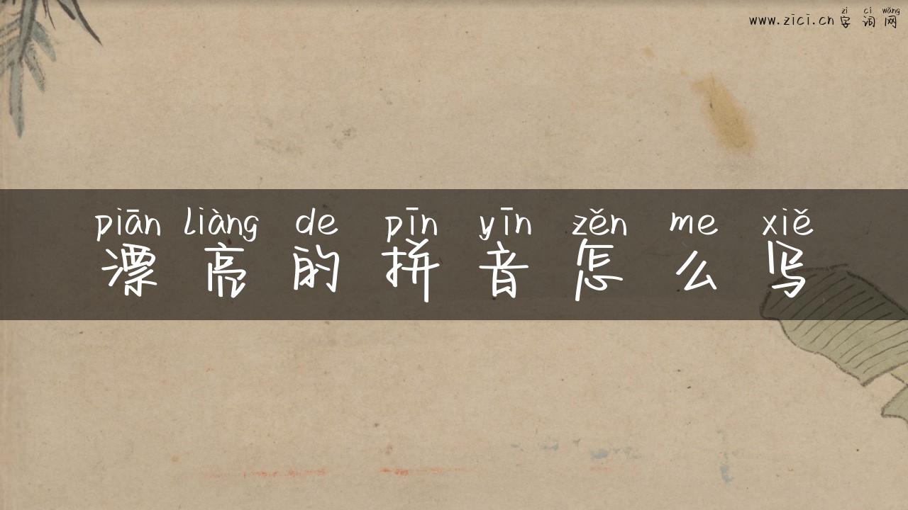 漂亮的拼音怎么写