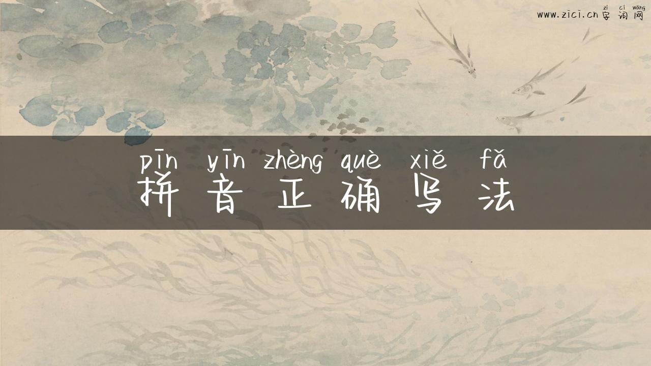 拼音正确写法
