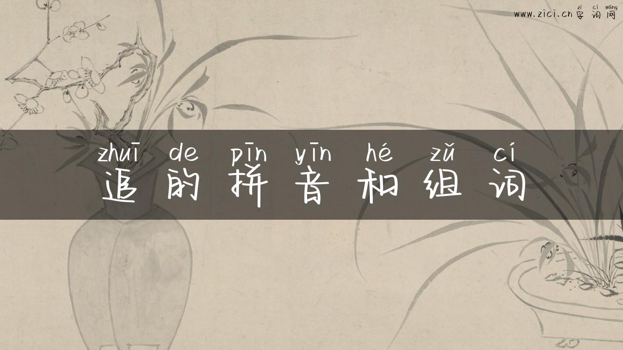 追的拼音和组词
