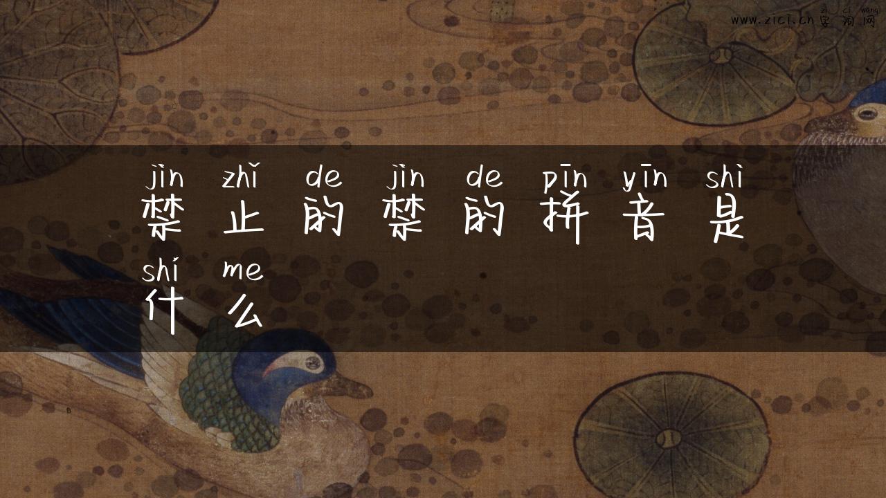 禁止的禁的拼音是什么