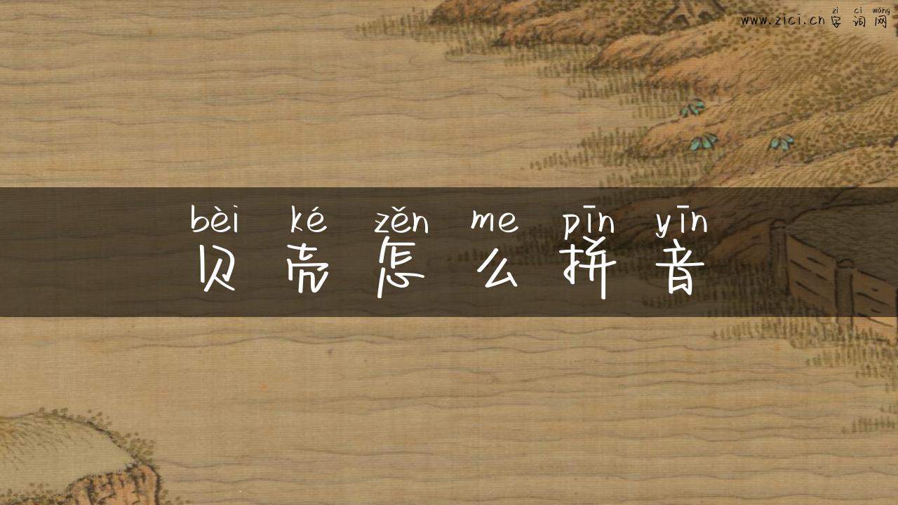 贝壳怎么拼音