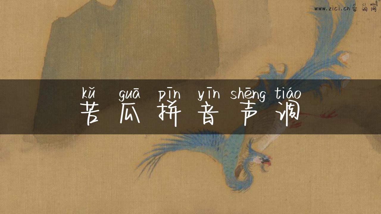 苦瓜拼音声调
