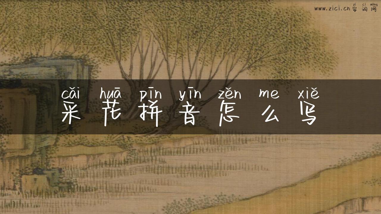 采花拼音怎么写