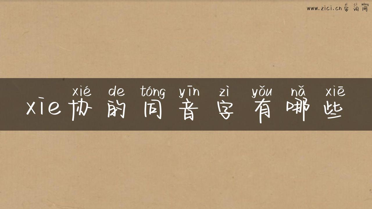 xie协的同音字有哪些
