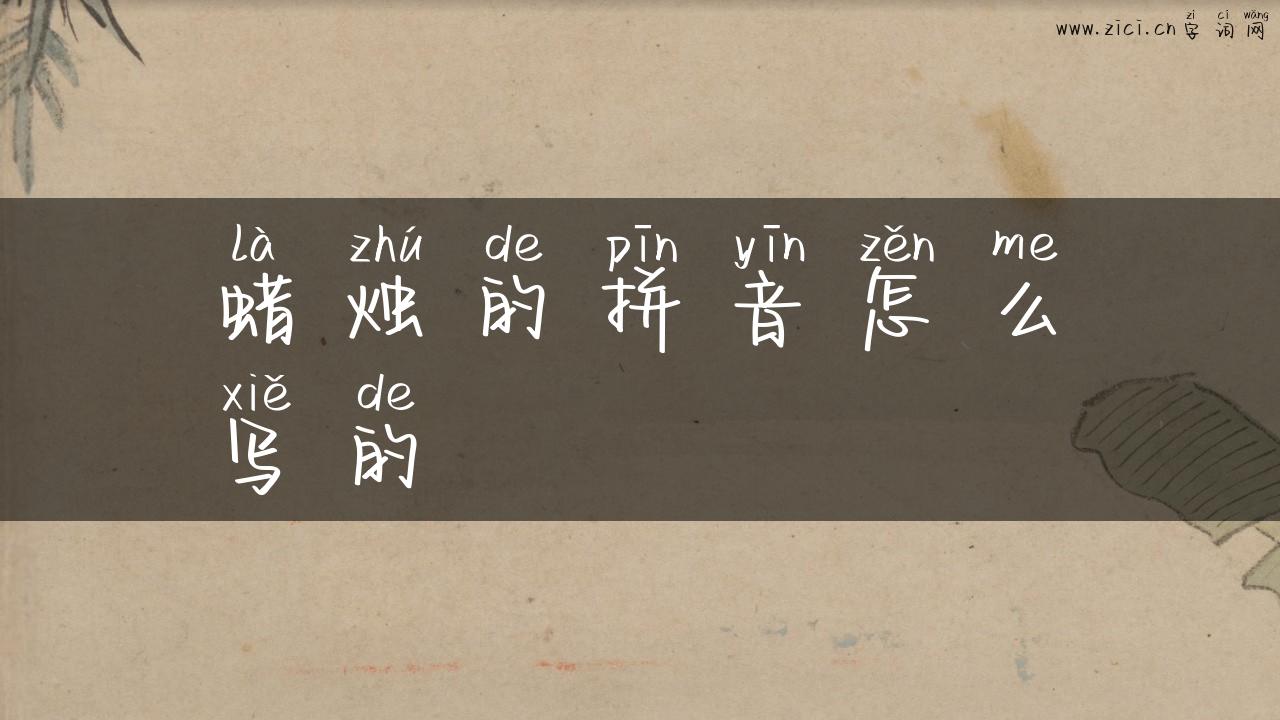 蜡烛的拼音怎么写的