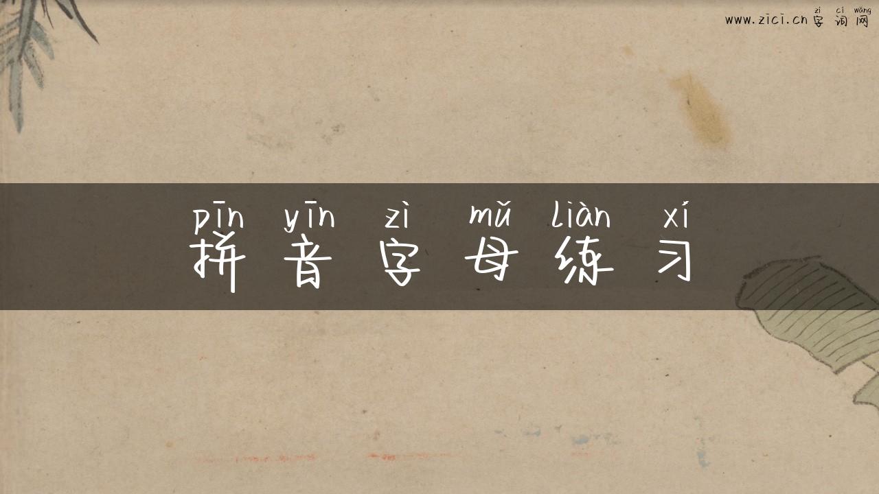 拼音字母练习