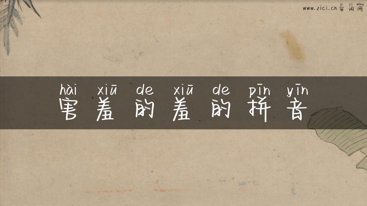 害羞的羞的拼音