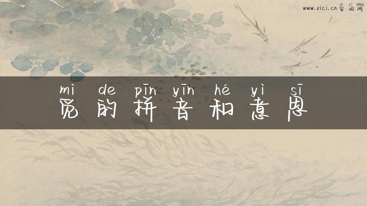 觅的拼音和意思
