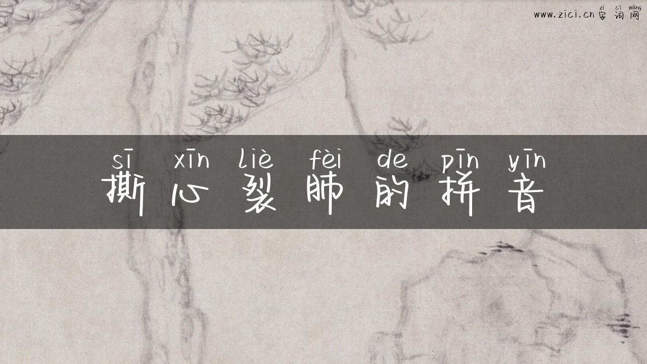 撕心裂肺的拼音