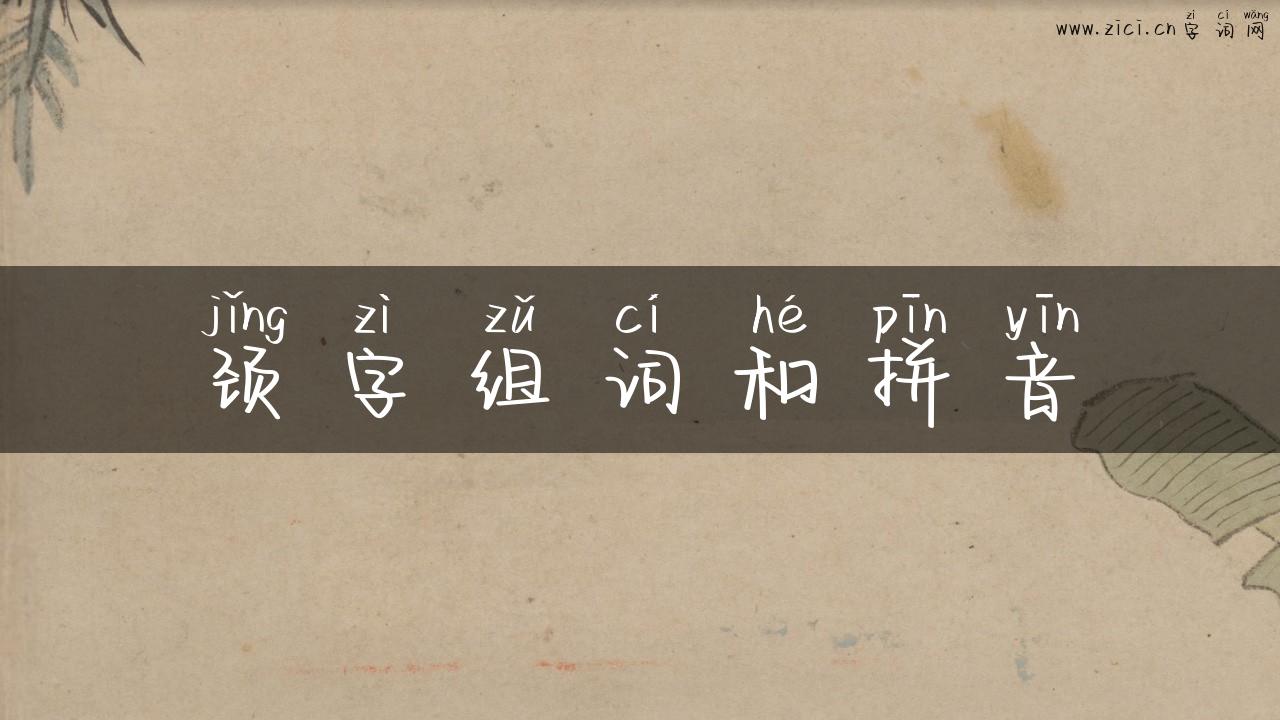 颈字组词和拼音