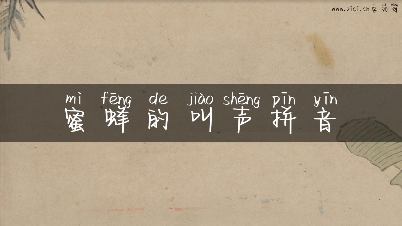 蜜蜂的叫声拼音