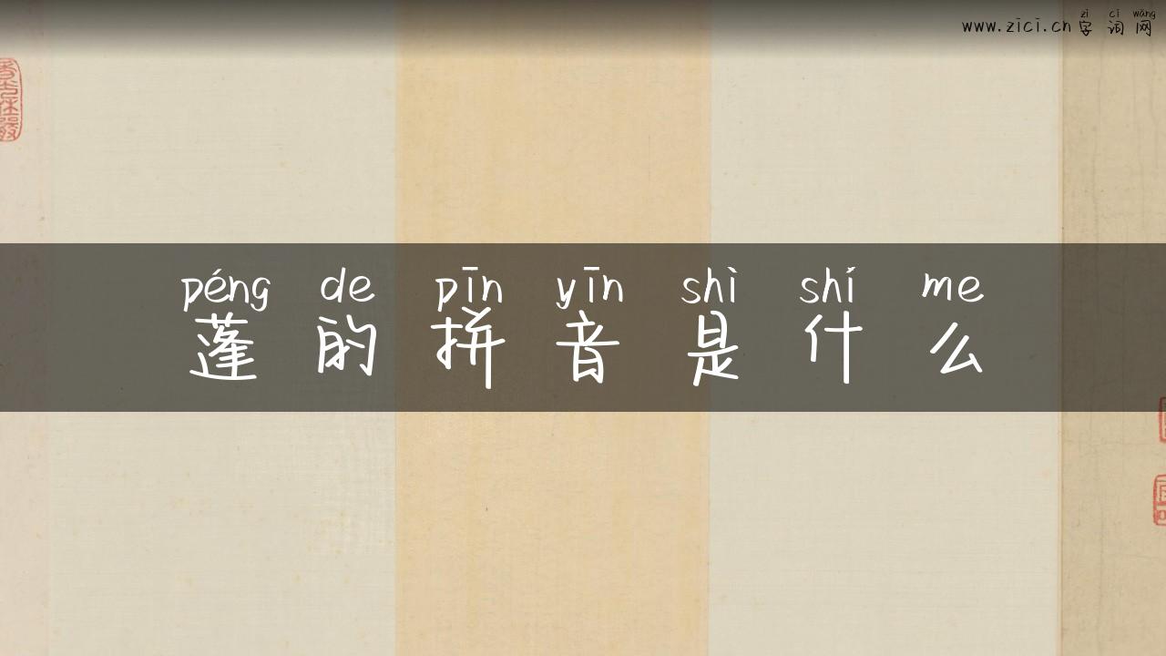 蓬的拼音是什么