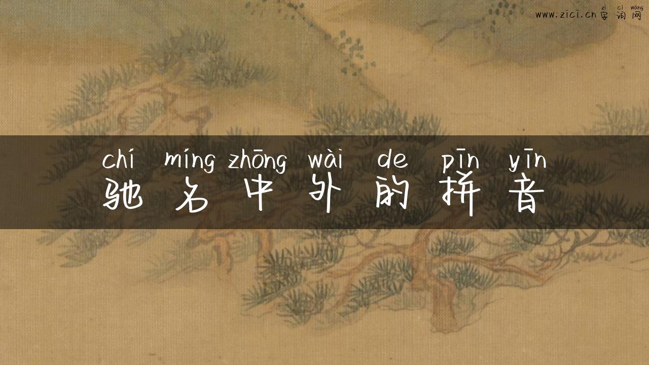 驰名中外的拼音