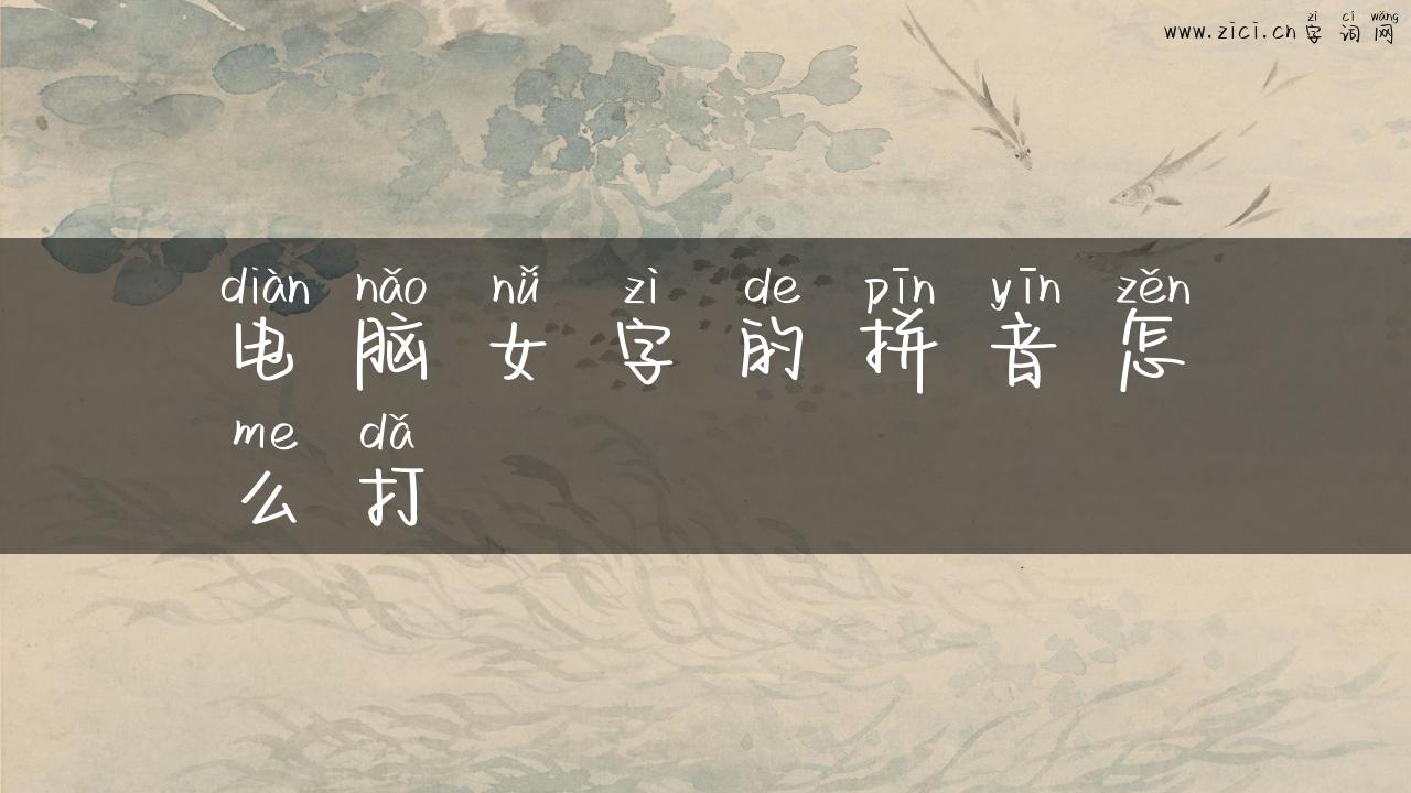 电脑女字的拼音怎么打