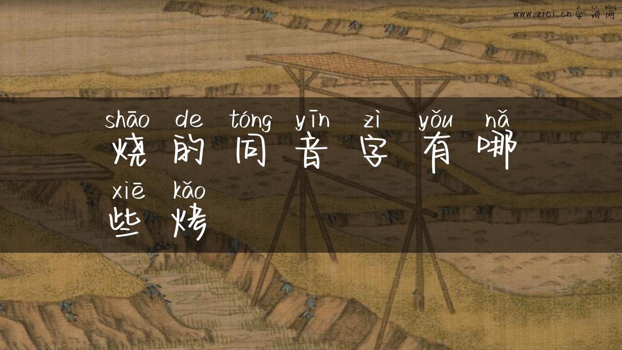 烧的同音字有哪些烤