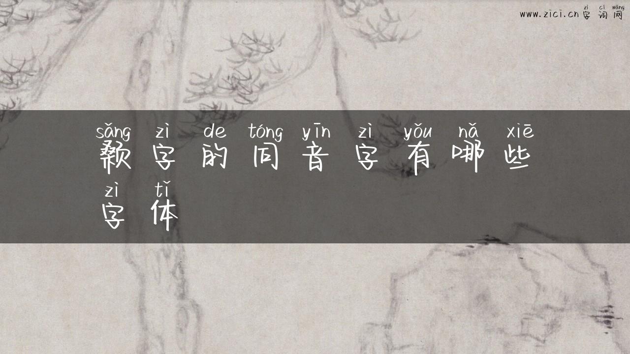 颡字的同音字有哪些字体
