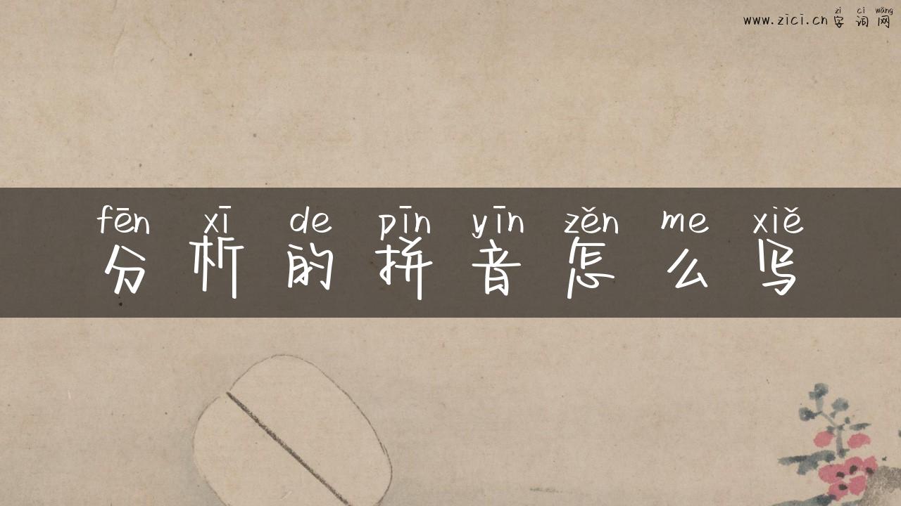 分析的拼音怎么写