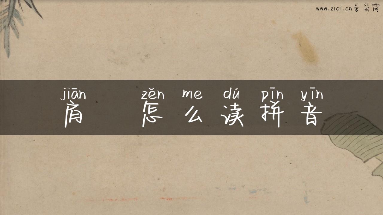 肩髃怎么读拼音