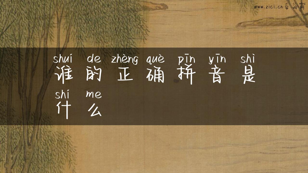 谁的正确拼音是什么