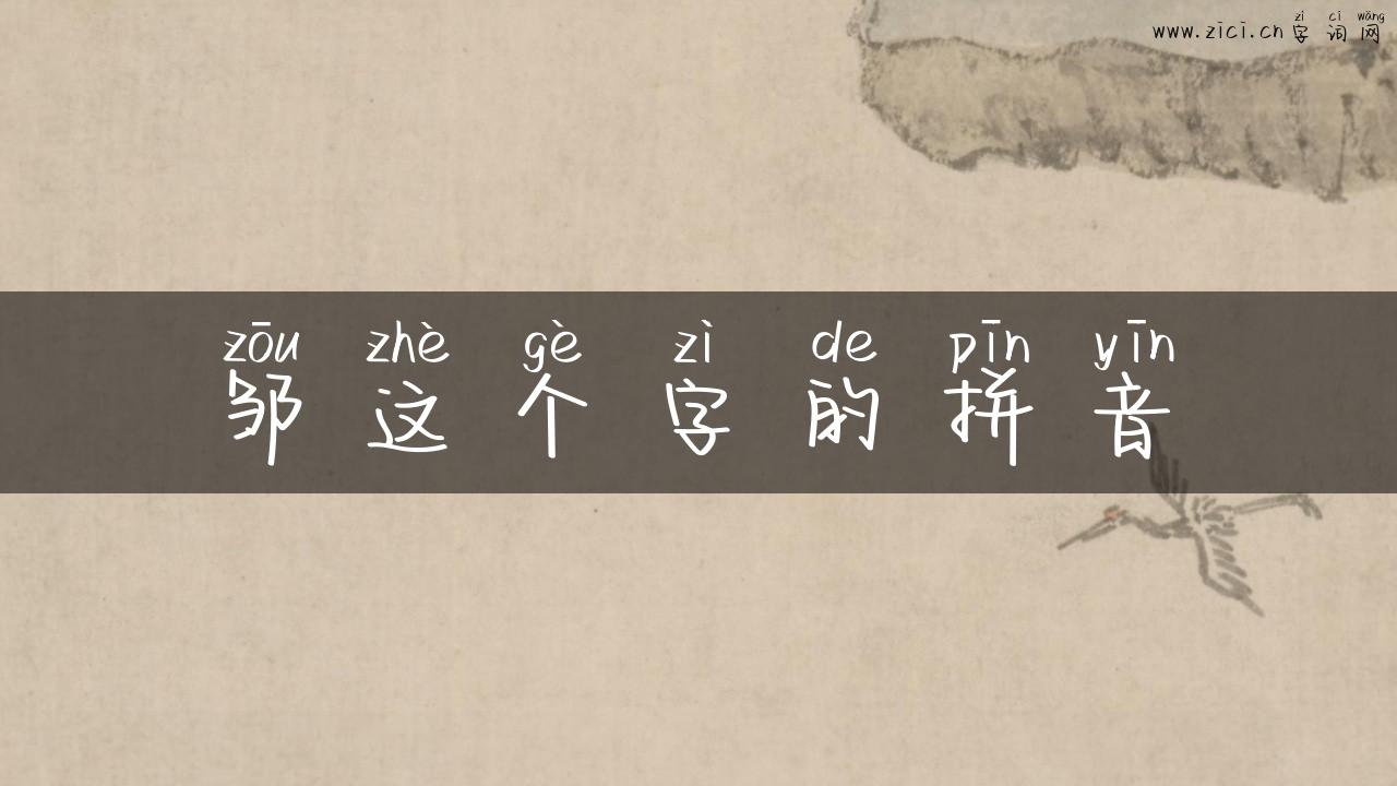 邹这个字的拼音