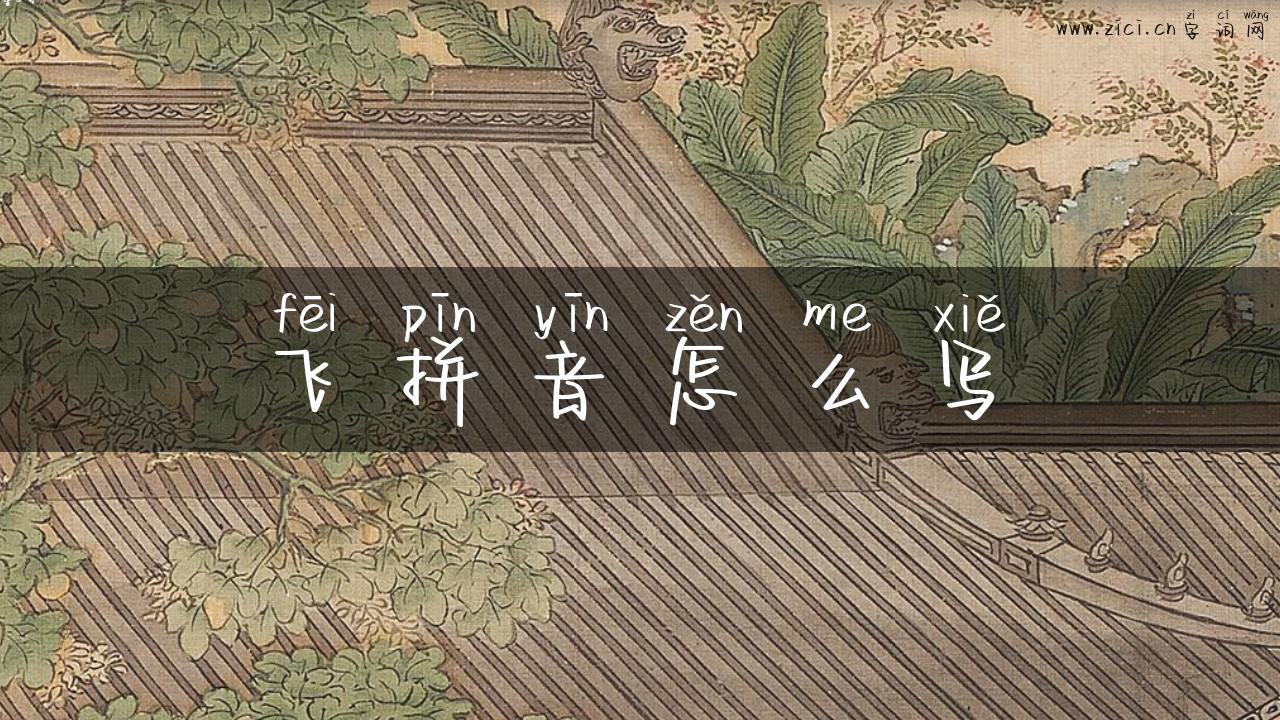 飞拼音怎么写