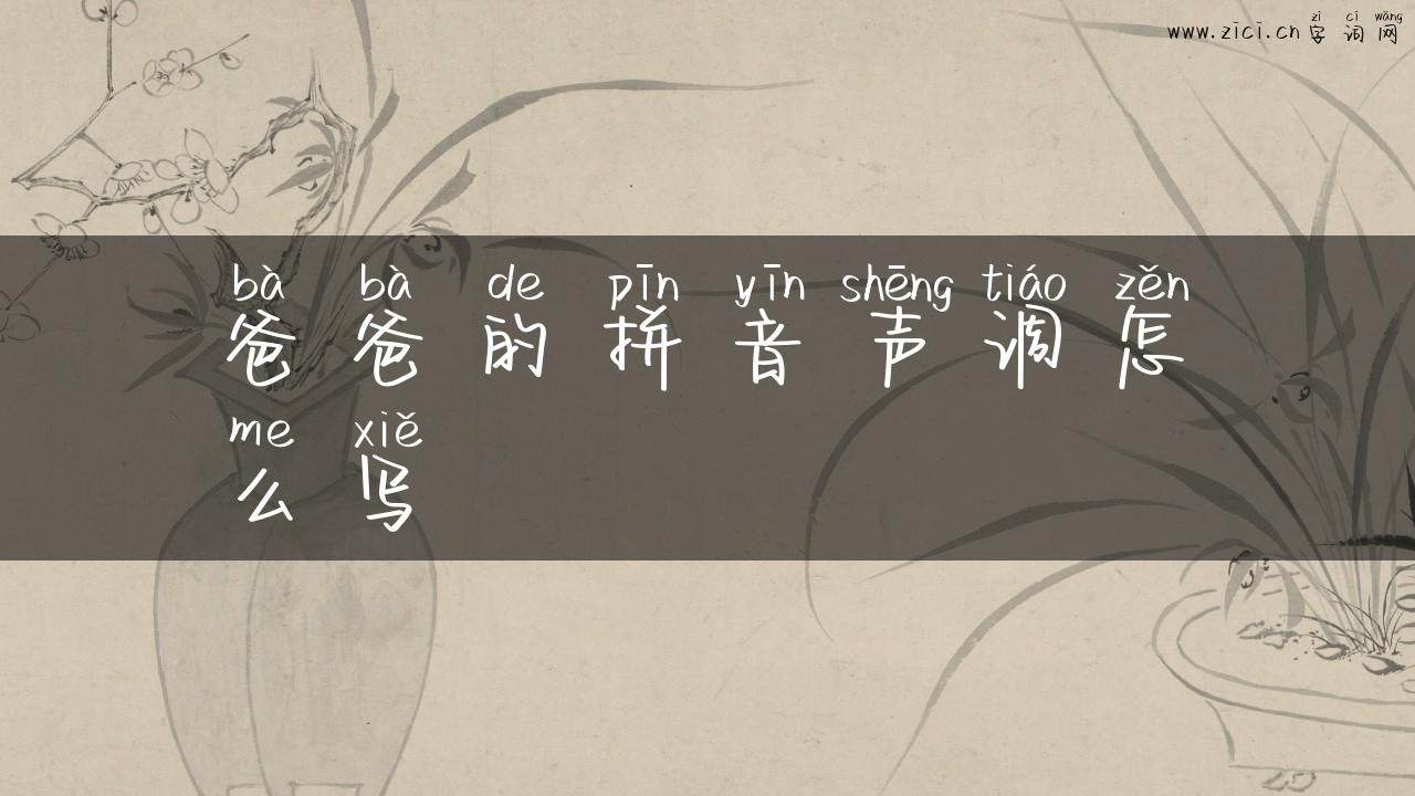 爸爸的拼音声调怎么写