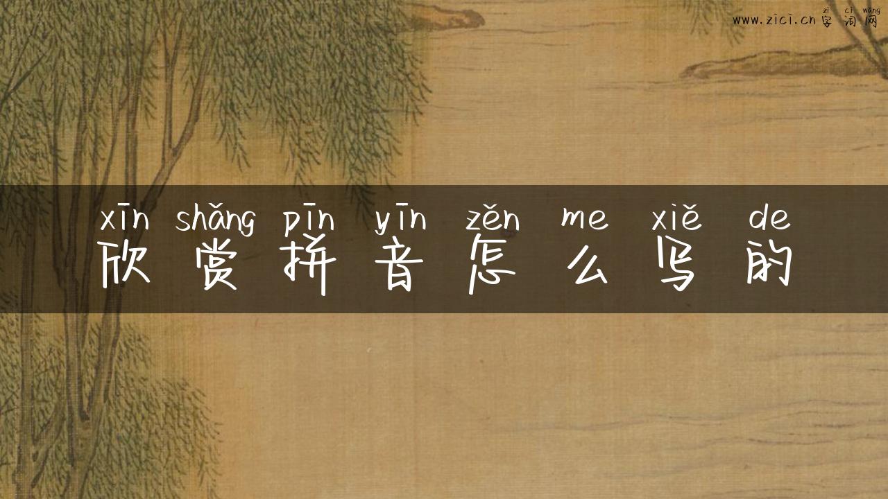 欣赏拼音怎么写的