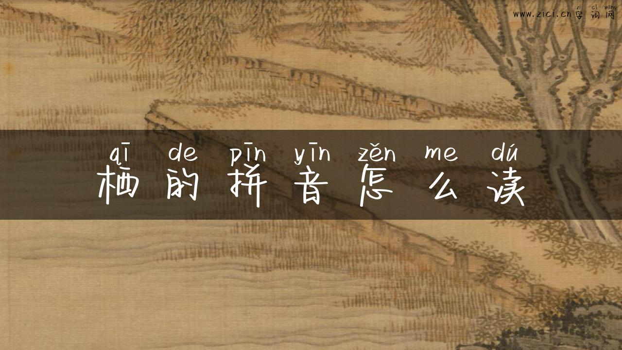 栖的拼音怎么读