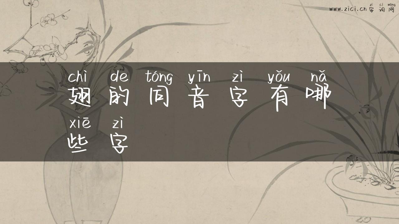 翅的同音字有哪些字