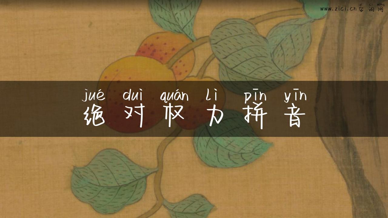绝对权力拼音