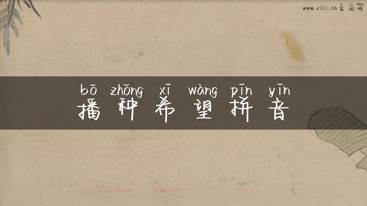 播种希望拼音
