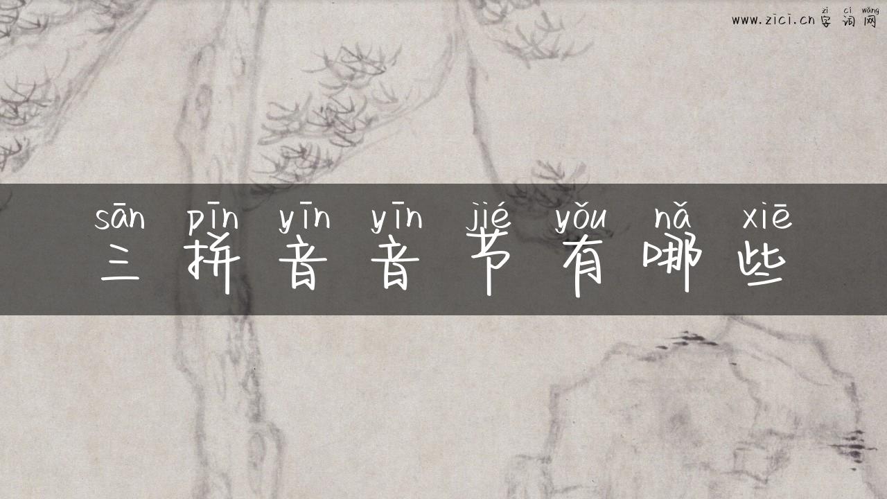 三拼音音节有哪些