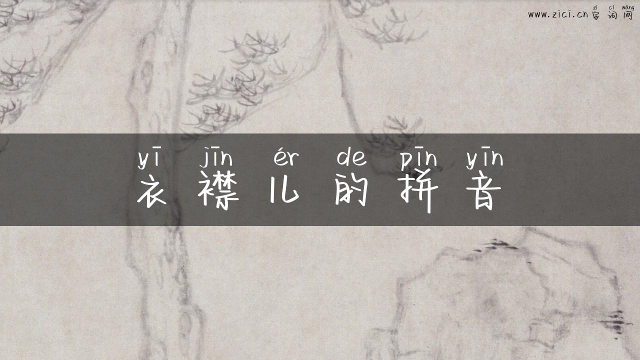 衣襟儿的拼音