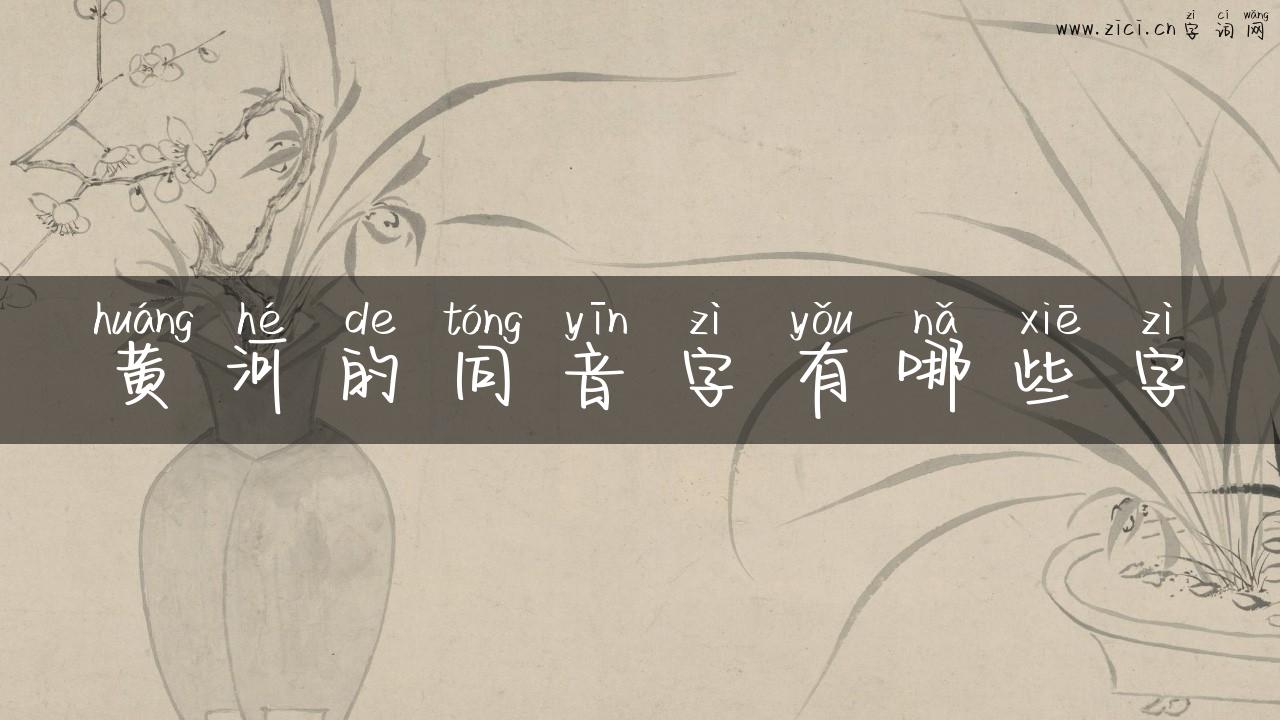 黄河的同音字有哪些字