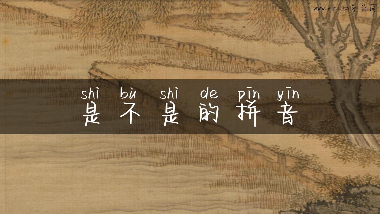 是不是的拼音