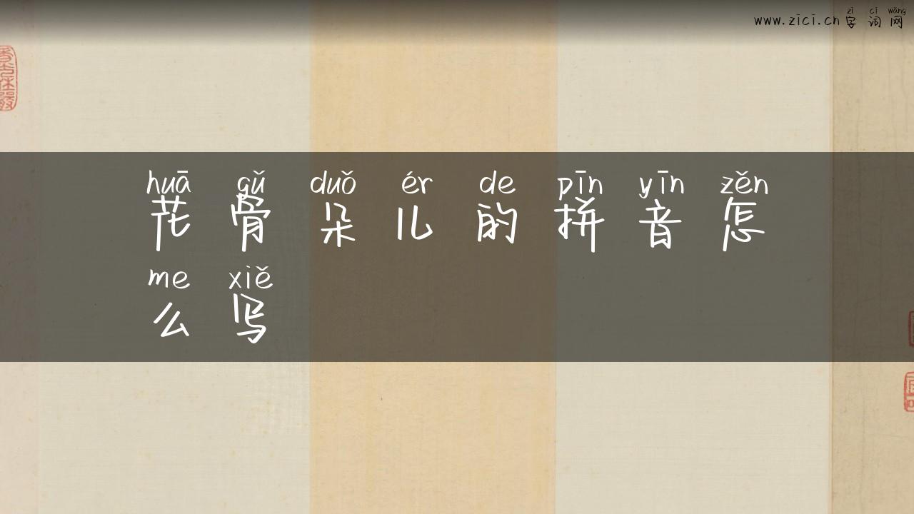 花骨朵儿的拼音怎么写