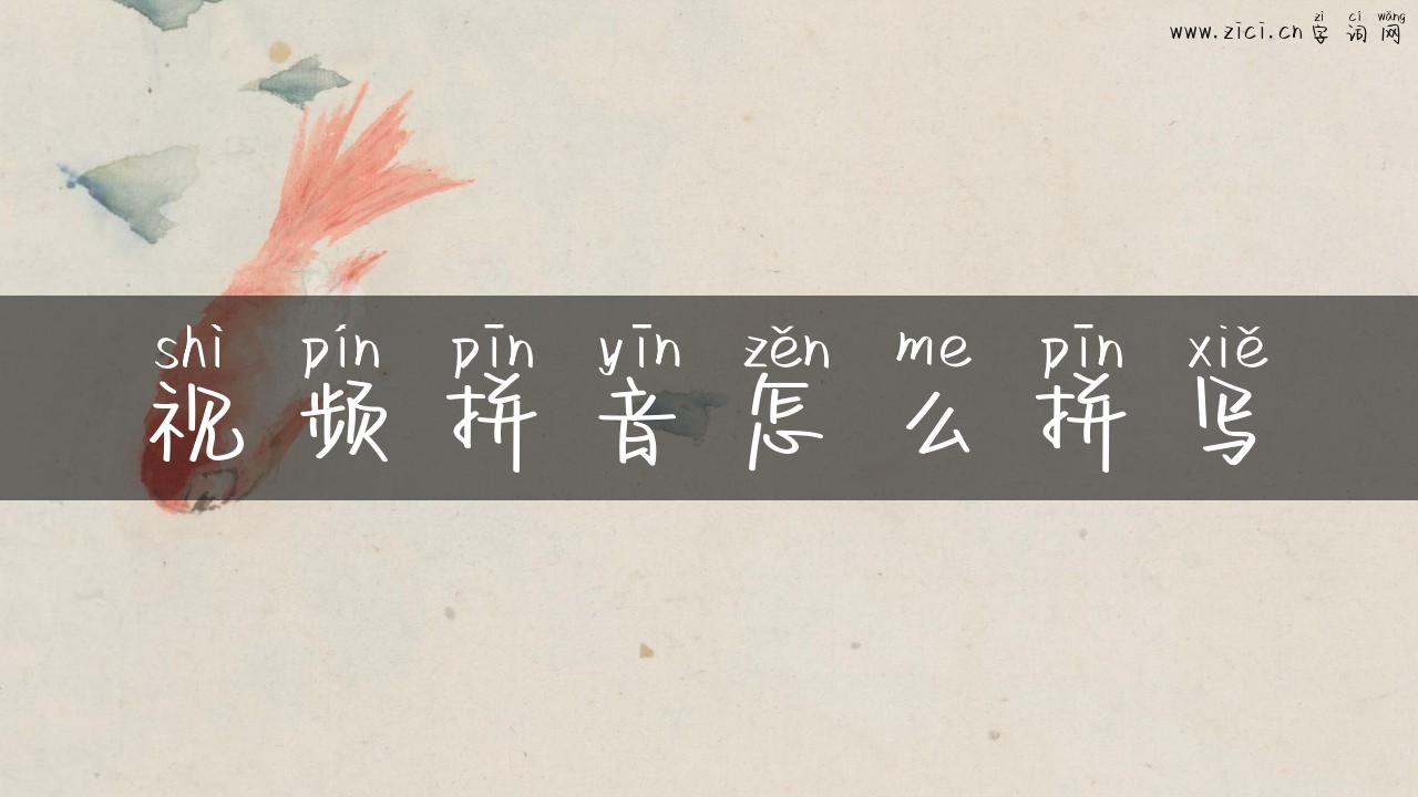 视频拼音怎么拼写
