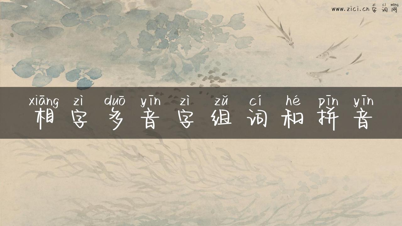 相字多音字组词和拼音