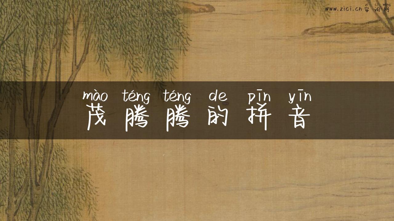 茂腾腾的拼音