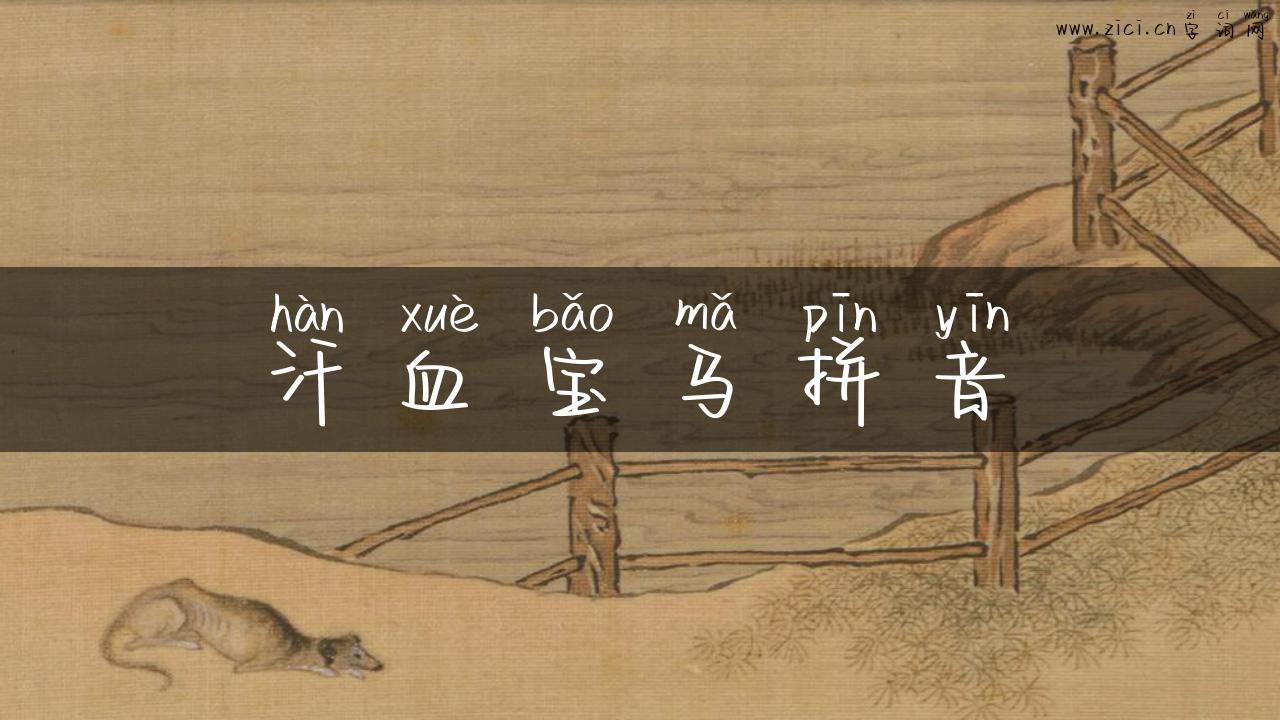 汗血宝马拼音