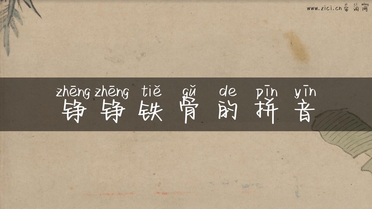 铮铮铁骨的拼音