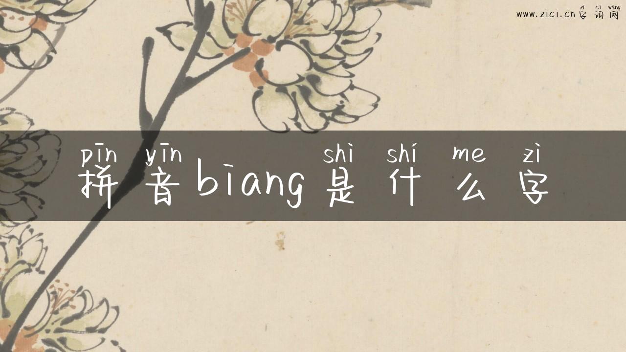 拼音biang是什么字