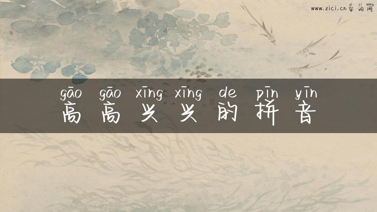 高高兴兴的拼音