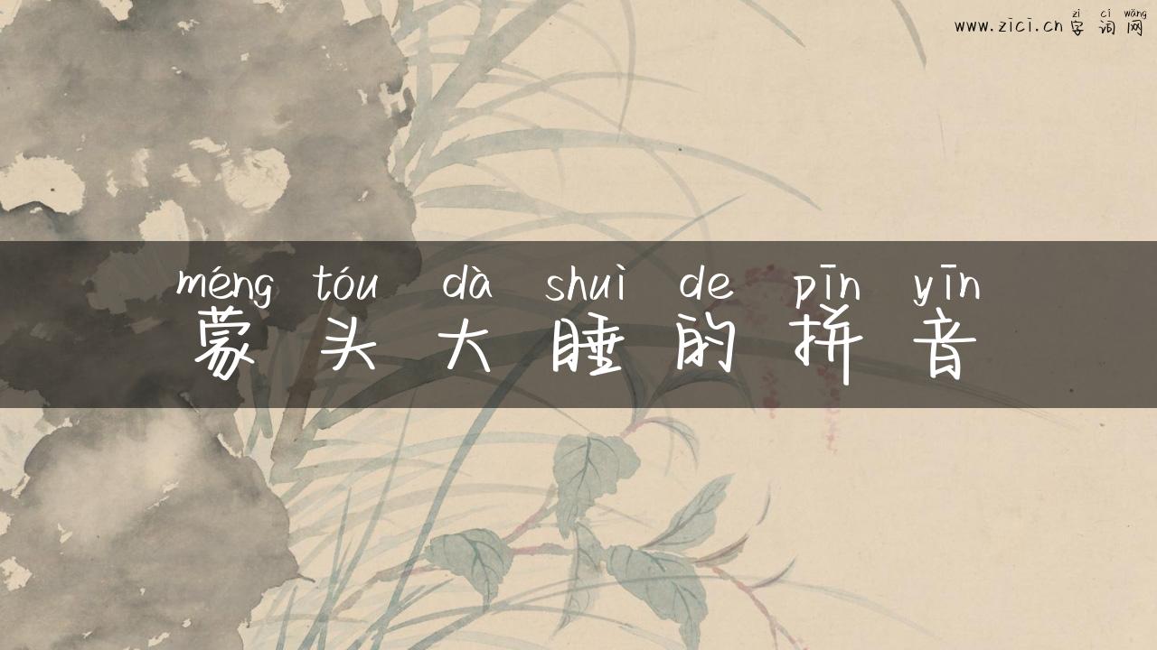 蒙头大睡的拼音
