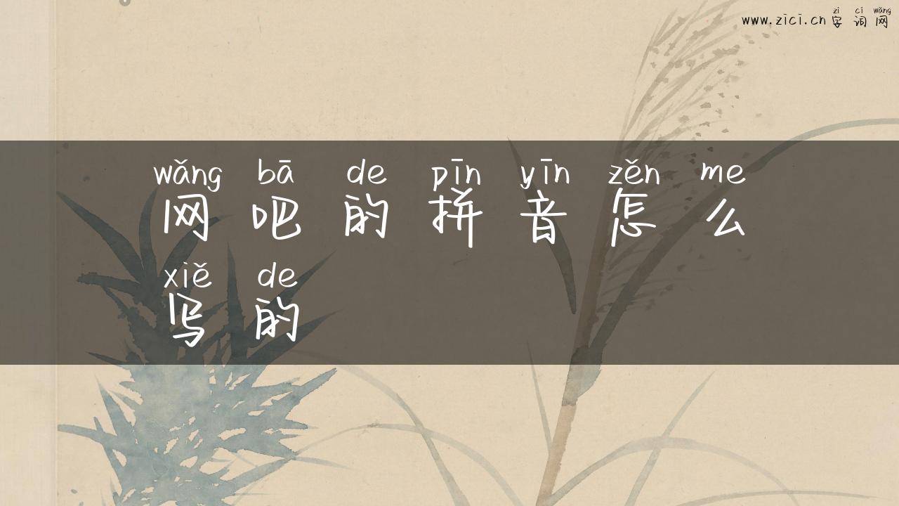 网吧的拼音怎么写的